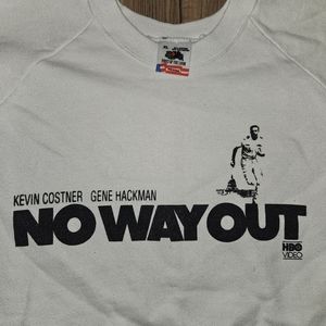 Vintage Rare 80s No Way Out Official Movie VHS Distributor sweatshirt XL